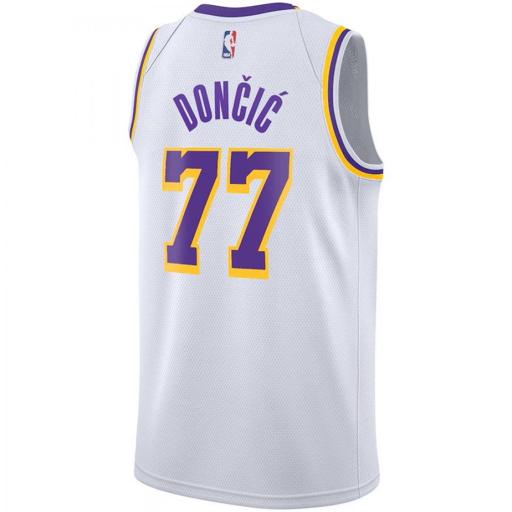 Los Angeles Lakers Youth Association Edition Swingman Jersey - White - Luka Dončić-Pro Kit Vault | Brand New 26/27 Sports Jerseys